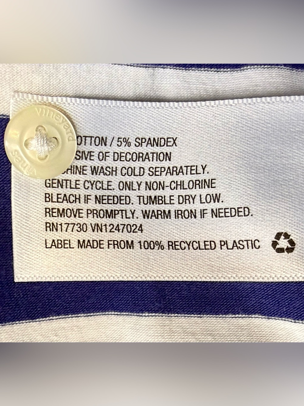 Vineyard Vines for Target Striped Short Sleeve Polo Shirt Men’s L Blue White - Picture 7 of 9